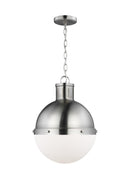 One Light Pendant<br /><span style="color:#4AB0CE;">Entrega: 4-10 dias en USA</span><br /><span style="color:#4AB0CE;font-size:60%;">PREGUNTE POR ENTREGA EN PANAMA</span><br />Collection: Hanks<br />Finish: Brushed Nickel