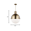 One Light Pendant<br /><span style="color:#4AB0CE;">Entrega: 4-10 dias en USA</span><br /><span style="color:#4AB0CE;font-size:60%;">PREGUNTE POR ENTREGA EN PANAMA</span><br />Collection: Hanks<br />Finish: Satin Brass
