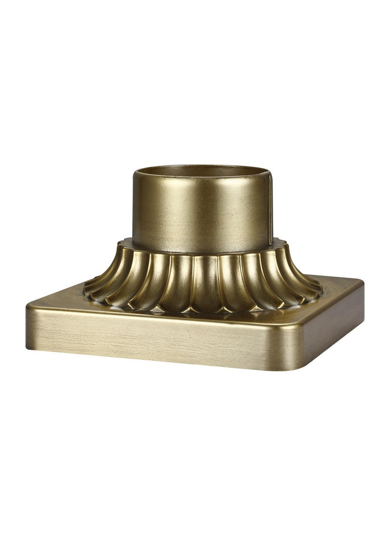 Generation Lighting - PIERMOUNT-PDB - Pier Mount Base - Outdoor Pier Mounts - Painted Distressed Brass