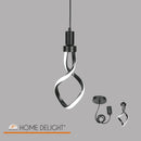 LÁMPARA DE TECHO COLOGANTE DECORATIVA LED 10W, INTERRUPTOR CCT PARA ELEGIR TONALIDAD DE LUZ: 30K - 40K -  60K, 110-240V 50-60HZ, ACABADO NEGRO.