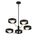 Five Light Chandelier<br /><span style="color:#4AB0CE;">Entrega: 4-10 dias en USA</span><br /><span style="color:#4AB0CE;font-size:60%;">PREGUNTE POR ENTREGA EN PANAMA</span><br />Collection: Lift Off<br />Finish: Coal And Polished Nickel