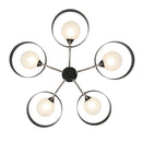 George Kovacs - P1565-729 - Five Light Chandelier - Lift Off - Coal And Polished Nickel