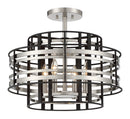 Metropolitan - N7983-420 - Four Light Semi Flush Mount - Presten - Brushed Nickel W/ Sand Coal