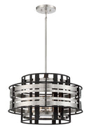 Metropolitan - N7986-420 - Six Light Pendant - Presten - Brushed Nickel W/ Sand Coal