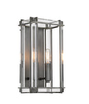 Minka-Lavery - 3852-756 - Two Light Wall Mount - Langen Square - Antique Nickel w/Clear Acrylic
