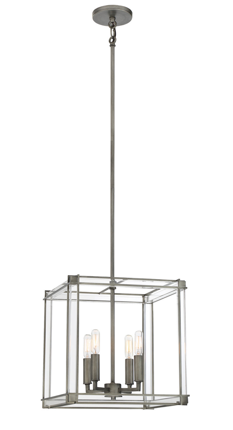 Minka-Lavery - 3854-756 - Four Light Pendant - Langen Square - Antique Nickel