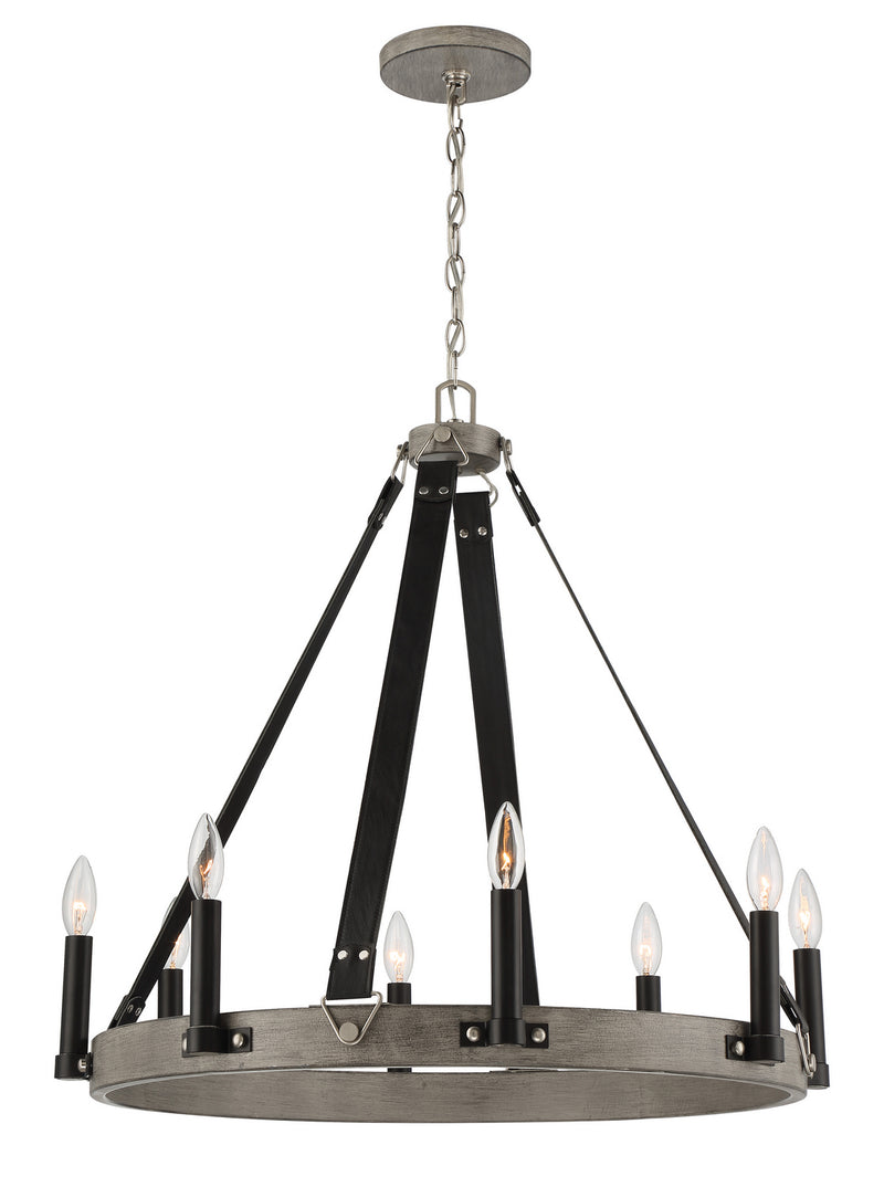 Minka-Lavery - 3878-693 - Eight Light Chandelier - Rawson Ridge - Aged Silverwood And Coal