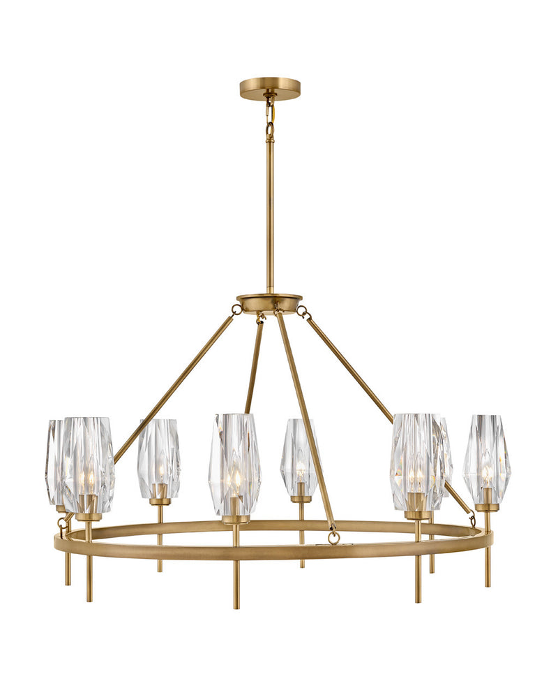 LED Chandelier<br /><span style="color:#4AB0CE;">Entrega: 3-4 semanas en USA</span><br /><span style="color:#4AB0CE;font-size:60%;">PREGUNTE POR ENTREGA EN PANAMA</span><br />Collection: Ana<br />Finish: Heritage Brass