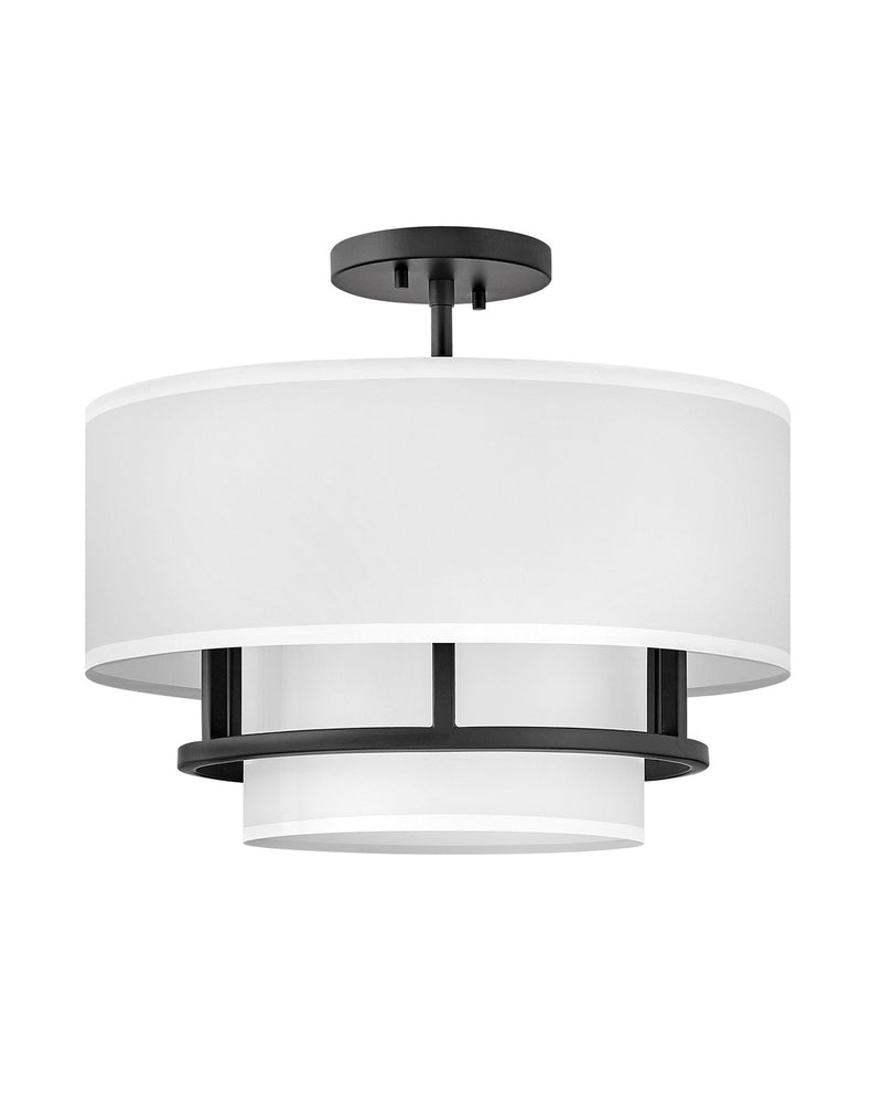 Hinkley - 38893BK - LED Semi-Flush Mount - Graham - Black