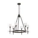 Alora - CH314306UBRC - Six Light Chandelier - Salita - Ribbed Crystal/Urban Bronze