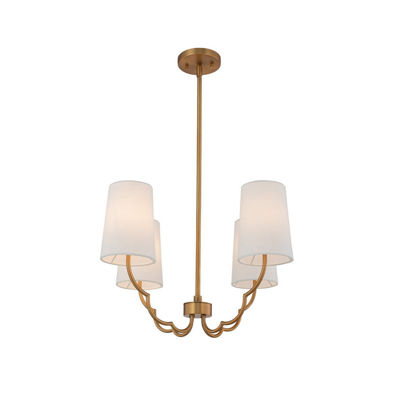 Kalco - 514371NB - Four Light Chandelier - Sophia - New Brass