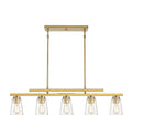 Five Light Linear Chandelier<br /><span style="color:#4AB0CE;">Entrega: 4-10 dias en USA</span><br /><span style="color:#4AB0CE;font-size:60%;">PREGUNTE POR ENTREGA EN PANAMA</span><br />Collection: Calhoun<br />Finish: Warm Brass