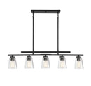 Five Light Linear Chandelier<br /><span style="color:#4AB0CE;">Entrega: 4-10 dias en USA</span><br /><span style="color:#4AB0CE;font-size:60%;">PREGUNTE POR ENTREGA EN PANAMA</span><br />Collection: Calhoun<br />Finish: Matte Black