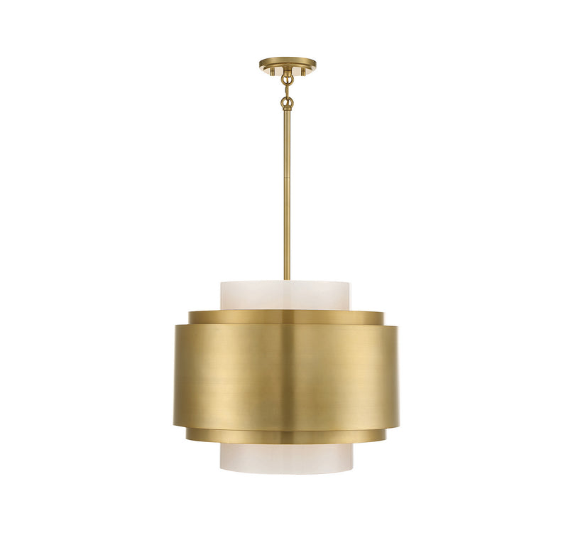 Four Light Pendant<br /><span style="color:#4AB0CE;">Entrega: 4-10 dias en USA</span><br /><span style="color:#4AB0CE;font-size:60%;">PREGUNTE POR ENTREGA EN PANAMA</span><br />Collection: Beacon<br />Finish: Burnished Brass