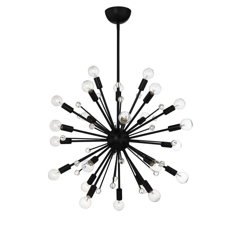 24 Light Chandelier<br /><span style="color:#4AB0CE;">Entrega: 4-10 dias en USA</span><br /><span style="color:#4AB0CE;font-size:60%;">PREGUNTE POR ENTREGA EN PANAMA</span><br />Collection: Galea<br />Finish: Matte Black