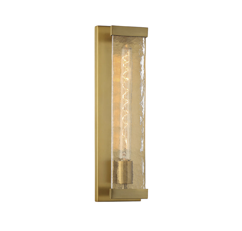 One Light Wall Sconce<br /><span style="color:#4AB0CE;">Entrega: 4-10 dias en USA</span><br /><span style="color:#4AB0CE;font-size:60%;">PREGUNTE POR ENTREGA EN PANAMA</span><br />Collection: Alberta<br />Finish: Warm Brass