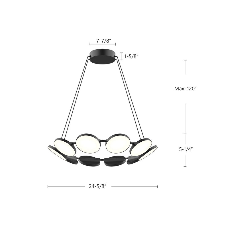 Kuzco Lighting - CH72225-BK - LED Chandelier - Novel - Black