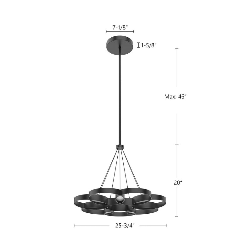 Kuzco Lighting - CH90826-BK - LED Chandelier - Maestro - Black