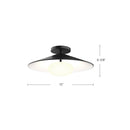 Kuzco Lighting - FM22815-BK/WH - LED Flush Mount - Cruz - Metal - Black/White