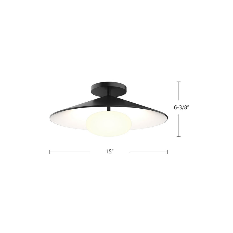 Kuzco Lighting - FM22815-BK/WH - LED Flush Mount - Cruz - Metal - Black/White