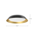Kuzco Lighting - FM43414-BK/GD - LED Flush Mount - Jasper - Black/Gold