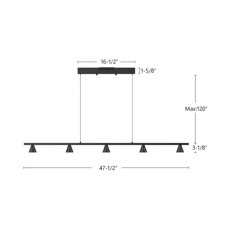 LED Island Pendant<br /><span style="color:#4AB0CE;">Entrega: 4-10 dias en USA</span><br /><span style="color:#4AB0CE;font-size:60%;">PREGUNTE POR ENTREGA EN PANAMA</span><br />Collection: Dune<br />Finish: Black