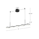 Kuzco Lighting - LP72237-BK - LED Island Pendant - Novel - Black