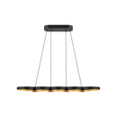 LED Island Pendant<br /><span style="color:#4AB0CE;">Entrega: 4-10 dias en USA</span><br /><span style="color:#4AB0CE;font-size:60%;">PREGUNTE POR ENTREGA EN PANAMA</span><br />Collection: Maestro<br />Finish: Black/Gold