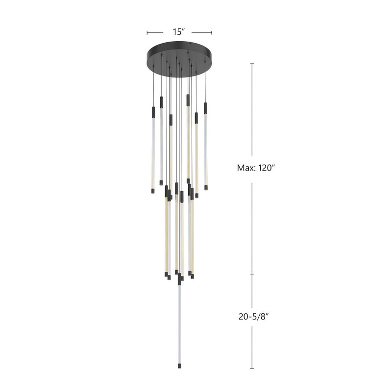 Kuzco Lighting - MP75121-BK - LED Pendant - Motif - Black