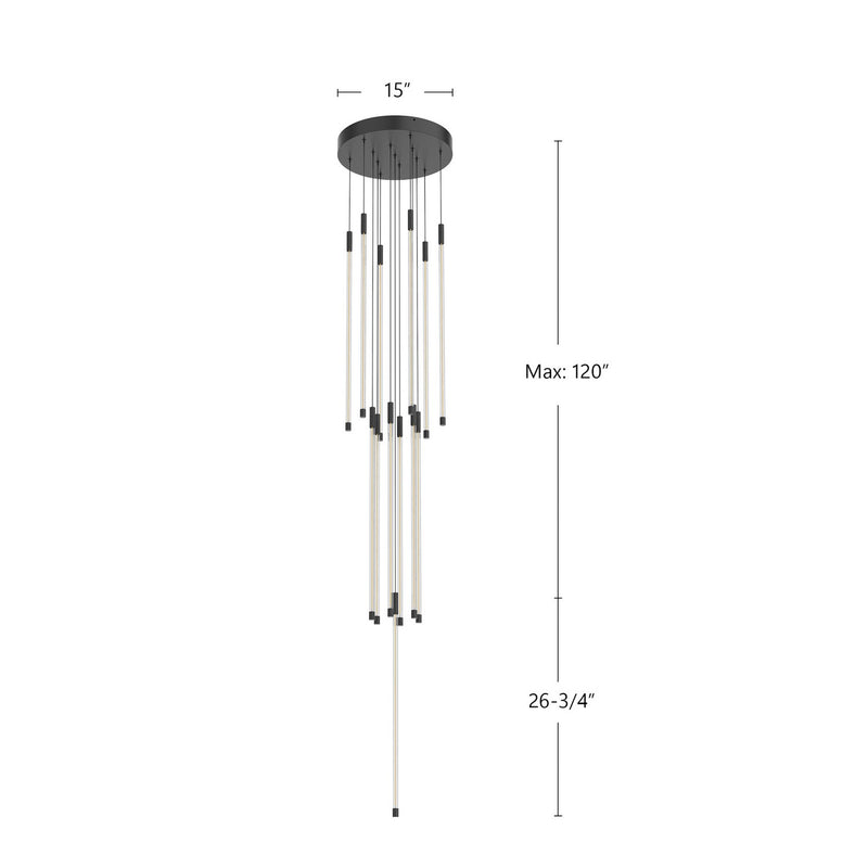 Kuzco Lighting - MP75127-BK - LED Pendant - Motif - Black