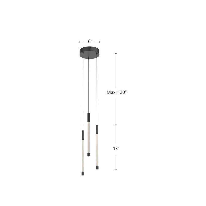 Kuzco Lighting - MP75213-BK - LED Pendant - Motif - Black