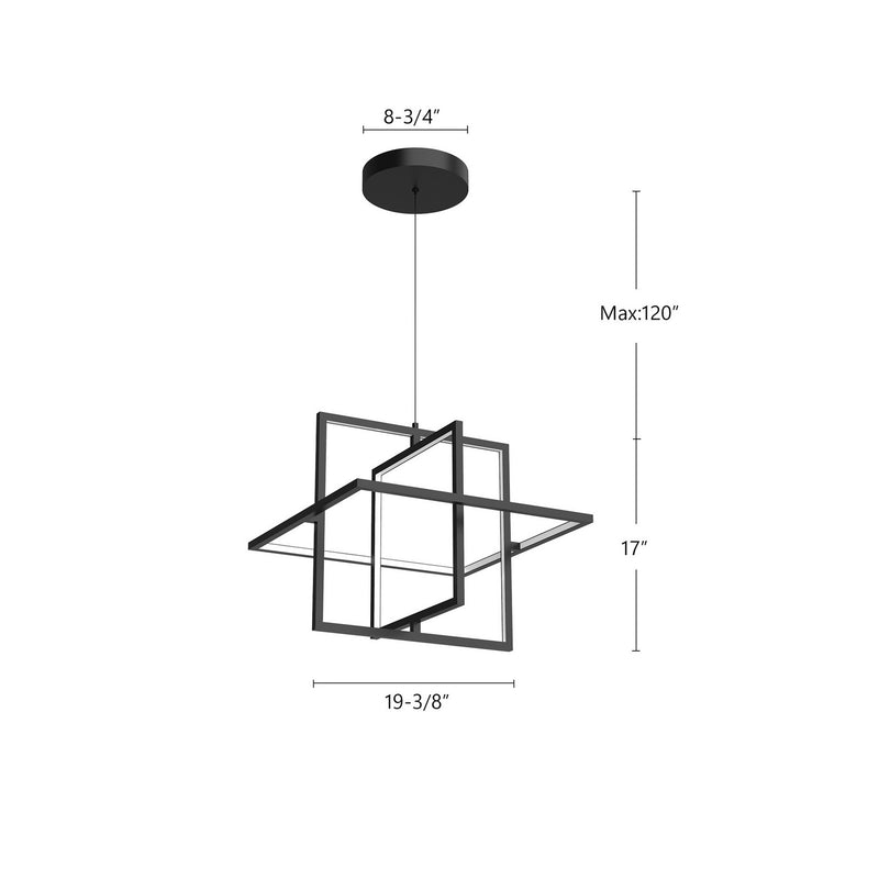 LED Pendant<br /><span style="color:#4AB0CE;">Entrega: 4-10 dias en USA</span><br /><span style="color:#4AB0CE;font-size:60%;">PREGUNTE POR ENTREGA EN PANAMA</span><br />Collection: Mondrian<br />Finish: Black