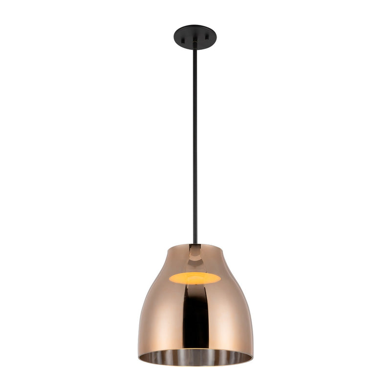 LED Pendant<br /><span style="color:#4AB0CE;">Entrega: 4-10 dias en USA</span><br /><span style="color:#4AB0CE;font-size:60%;">PREGUNTE POR ENTREGA EN PANAMA</span><br />Collection: Trinity<br />Finish: Black/Copper