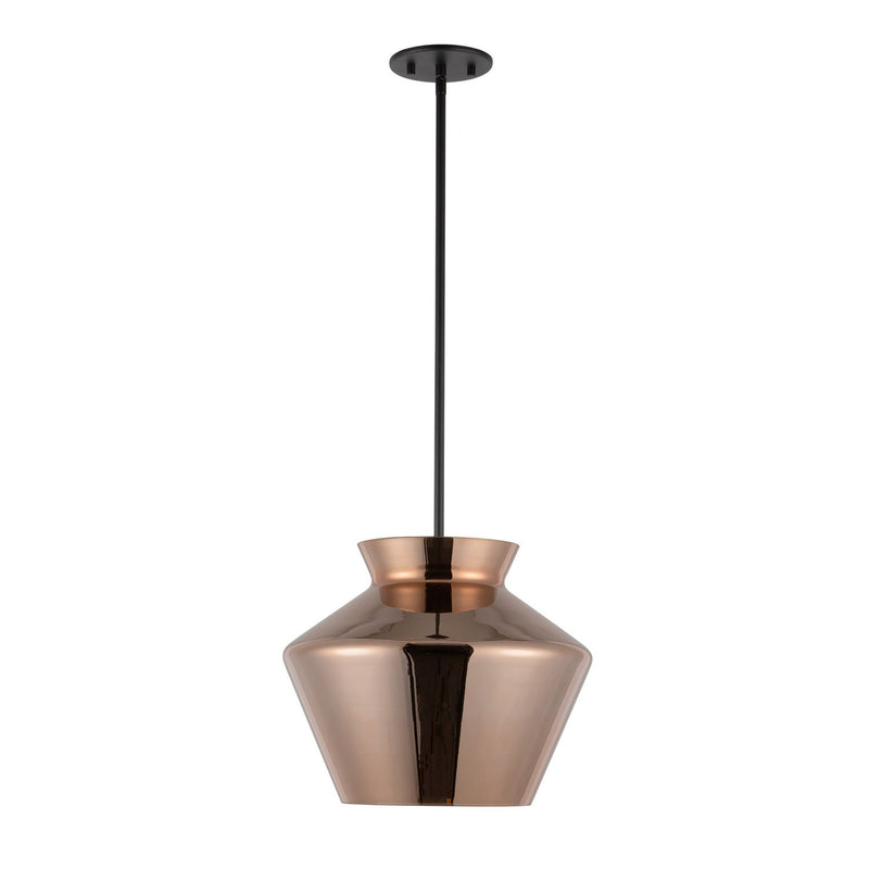 LED Pendant<br /><span style="color:#4AB0CE;">Entrega: 4-10 dias en USA</span><br /><span style="color:#4AB0CE;font-size:60%;">PREGUNTE POR ENTREGA EN PANAMA</span><br />Collection: Trinity<br />Finish: Black/Copper