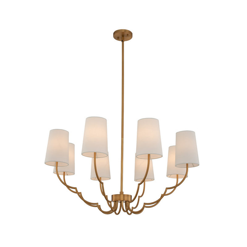 Kalco - 514373NB - Eight Light Chandelier - Sophia - New Brass