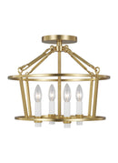 Visual Comfort Studio - CF1064BBS - Four Light Flush Mount - Marston - Burnished Brass