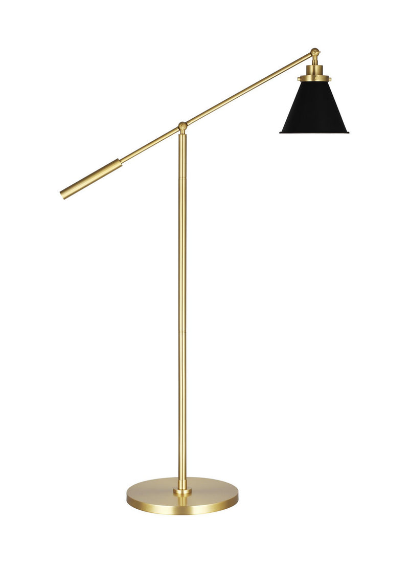 Visual Comfort Studio - CT1121MBKBBS1 - One Light Floor Lamp - Wellfleet - Midnight Black and Burnished Brass