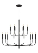 Visual Comfort Studio - EC10015AI - 15 Light Chandelier - Brianna - Aged Iron