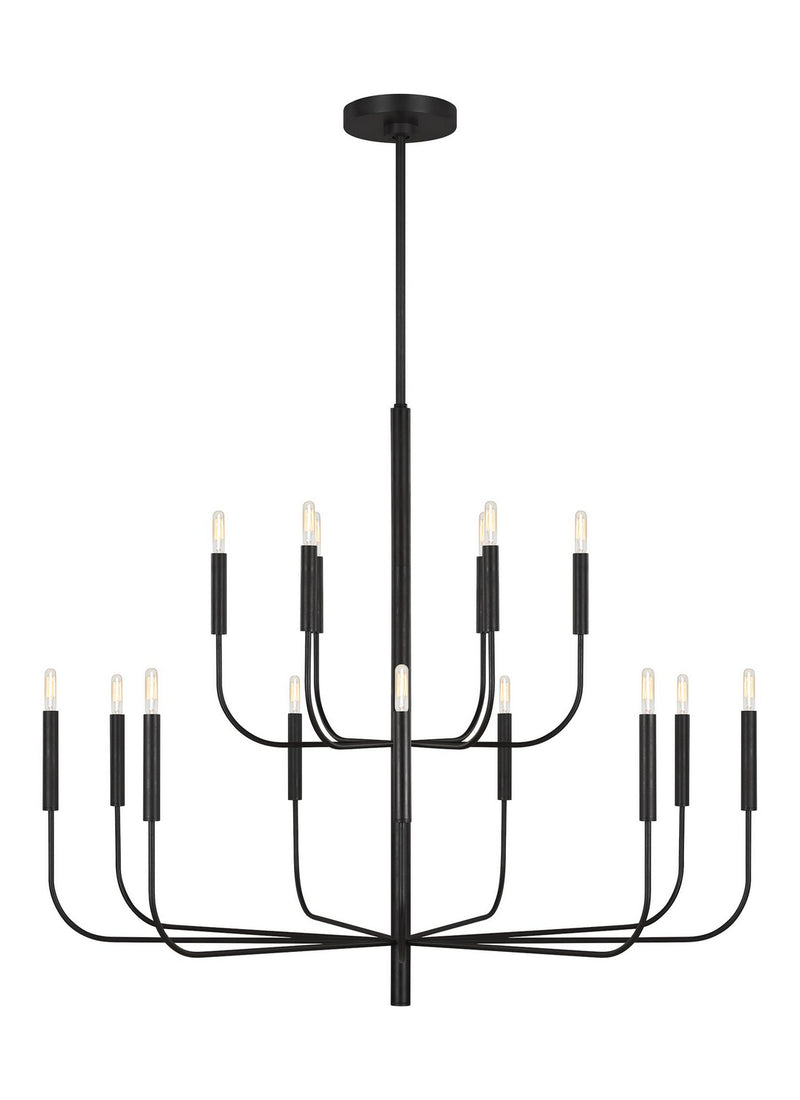 Visual Comfort Studio - EC10015AI - 15 Light Chandelier - Brianna - Aged Iron