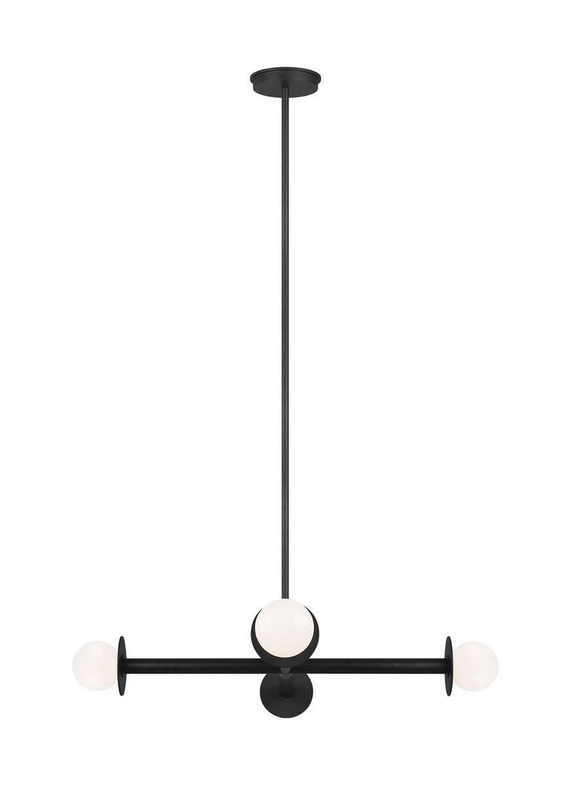 Visual Comfort Studio - KC1064MBK - Four Light Chandelier - Nodes - Midnight Black