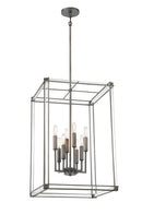Minka-Lavery - 3857-756 - Eight Light Pendant - Langen Square - Antique Nickel