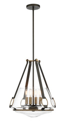 Four Light Pendant/Semi Flush Mount<br /><span style="color:#4AB0CE;">Entrega: 4-10 dias en USA</span><br /><span style="color:#4AB0CE;font-size:60%;">PREGUNTE POR ENTREGA EN PANAMA</span><br />Collection: Eden Valley<br />Finish: Smoked Iron w/Aged Gold
