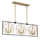 Minka-Lavery - 3917-707A - Six Light Pendant - Titans Trace - Sand Coal w/Painted Honey Gold