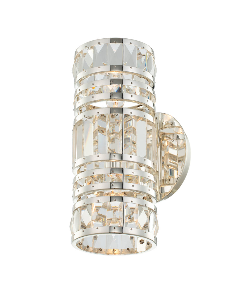 Two Light Wall Sconce<br /><span style="color:#4AB0CE;">Entrega: 4-10 dias en USA</span><br /><span style="color:#4AB0CE;font-size:60%;">PREGUNTE POR ENTREGA EN PANAMA</span><br />Collection: Strato<br />Finish: Polished Silver