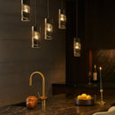 Varaluz - 240M01MBFG - One Light Mini Pendant - Flow - Matte Black/French Gold