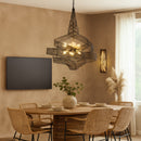 Varaluz - 240P08MBFG - Eight Light Pendant - Flow - Matte Black/French Gold
