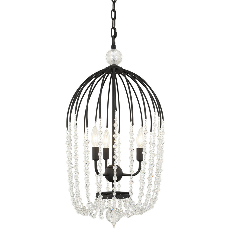 Three Light Pendant<br /><span style="color:#4AB0CE;">Entrega: 4-10 dias en USA</span><br /><span style="color:#4AB0CE;font-size:60%;">PREGUNTE POR ENTREGA EN PANAMA</span><br />Collection: Voliere<br />Finish: Matte Black