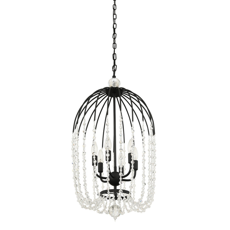 Six Light Pendant<br /><span style="color:#4AB0CE;">Entrega: 4-10 dias en USA</span><br /><span style="color:#4AB0CE;font-size:60%;">PREGUNTE POR ENTREGA EN PANAMA</span><br />Collection: Voliere<br />Finish: Matte Black