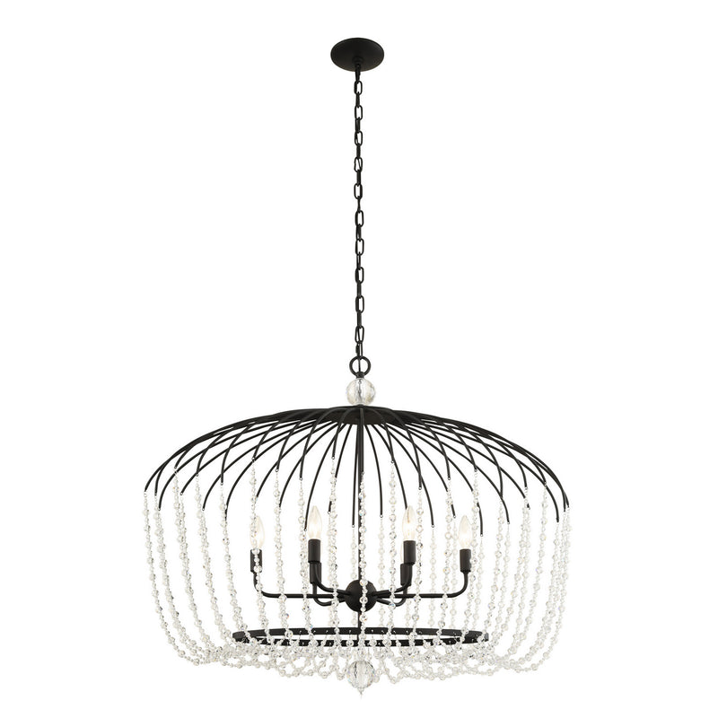 Six Light Pendant<br /><span style="color:#4AB0CE;">Entrega: 4-10 dias en USA</span><br /><span style="color:#4AB0CE;font-size:60%;">PREGUNTE POR ENTREGA EN PANAMA</span><br />Collection: Voliere<br />Finish: Matte Black