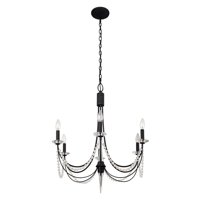 Six Light Chandelier<br /><span style="color:#4AB0CE;">Entrega: 4-10 dias en USA</span><br /><span style="color:#4AB0CE;font-size:60%;">PREGUNTE POR ENTREGA EN PANAMA</span><br />Collection: Brentwood<br />Finish: Carbon Black